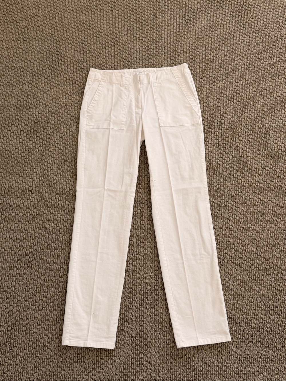 J.Jill White Straight Leg Pants Women's Size 4 Classic Casual Career Summer - Picture 3 of 5